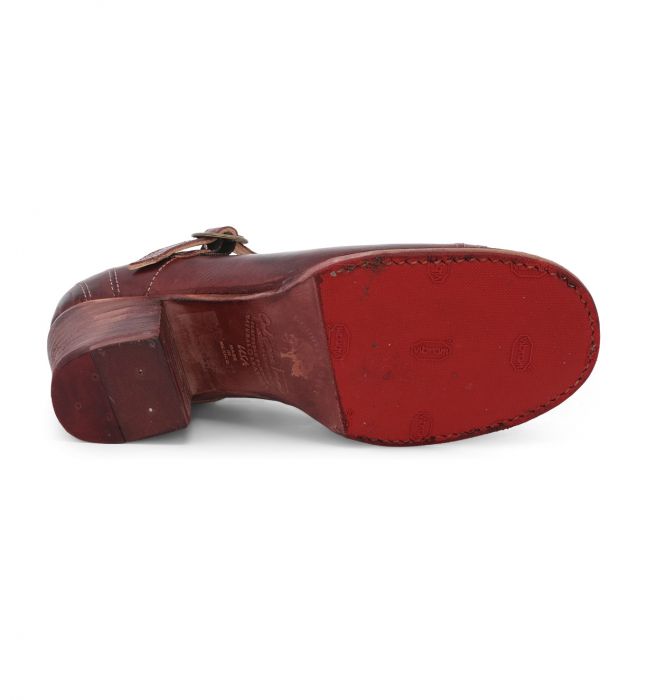 (image for) Twigley Dark Scarlett Leather Shoes with Strap & Buckle